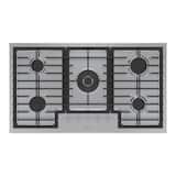 Bosch - 800 Series 36" Built-In Gas Cooktop with 5 Burners, FlameSelect, and LP Conversion - Stainless Steel