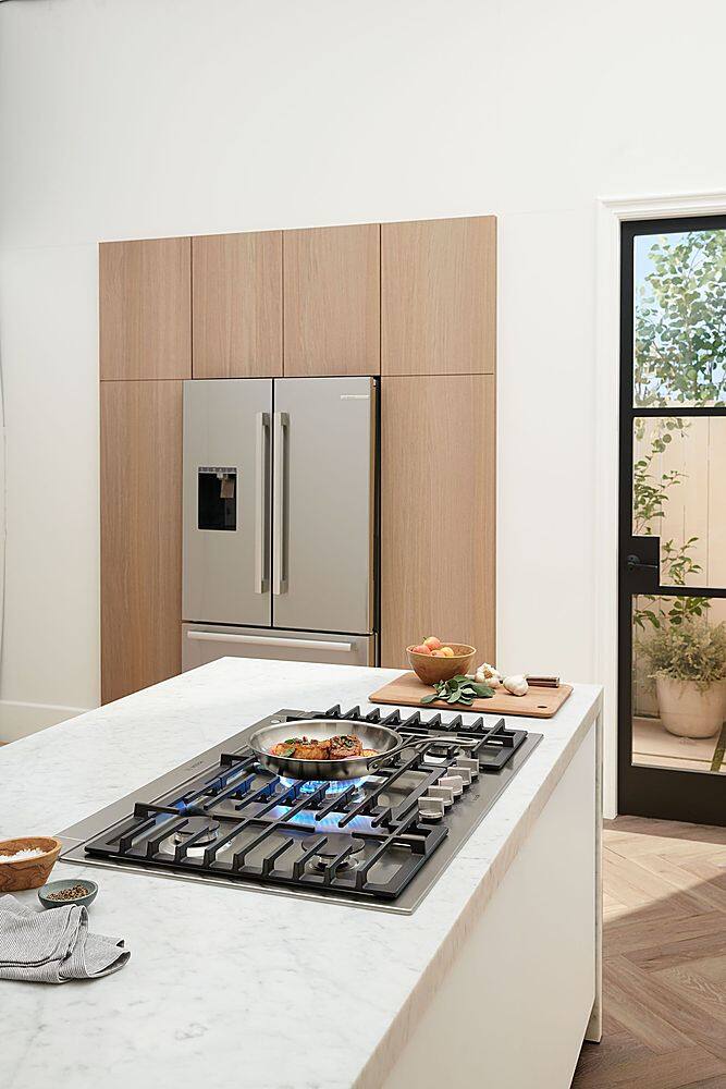 Alt View 17. Bosch - 800 Series 36" Built-In Gas Cooktop with 5 burners with FlameSelect - Stainless Steel.