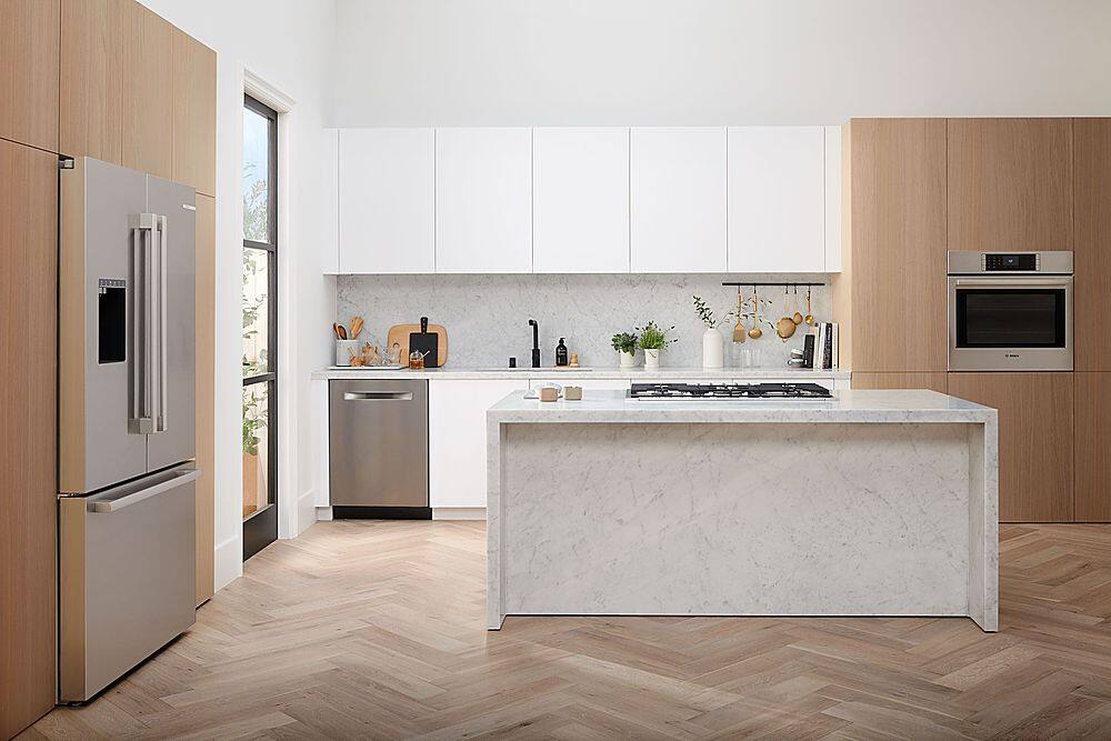 Alt View 23. Bosch - 800 Series 36" Built-In Gas Cooktop with 5 burners with FlameSelect - Stainless Steel.