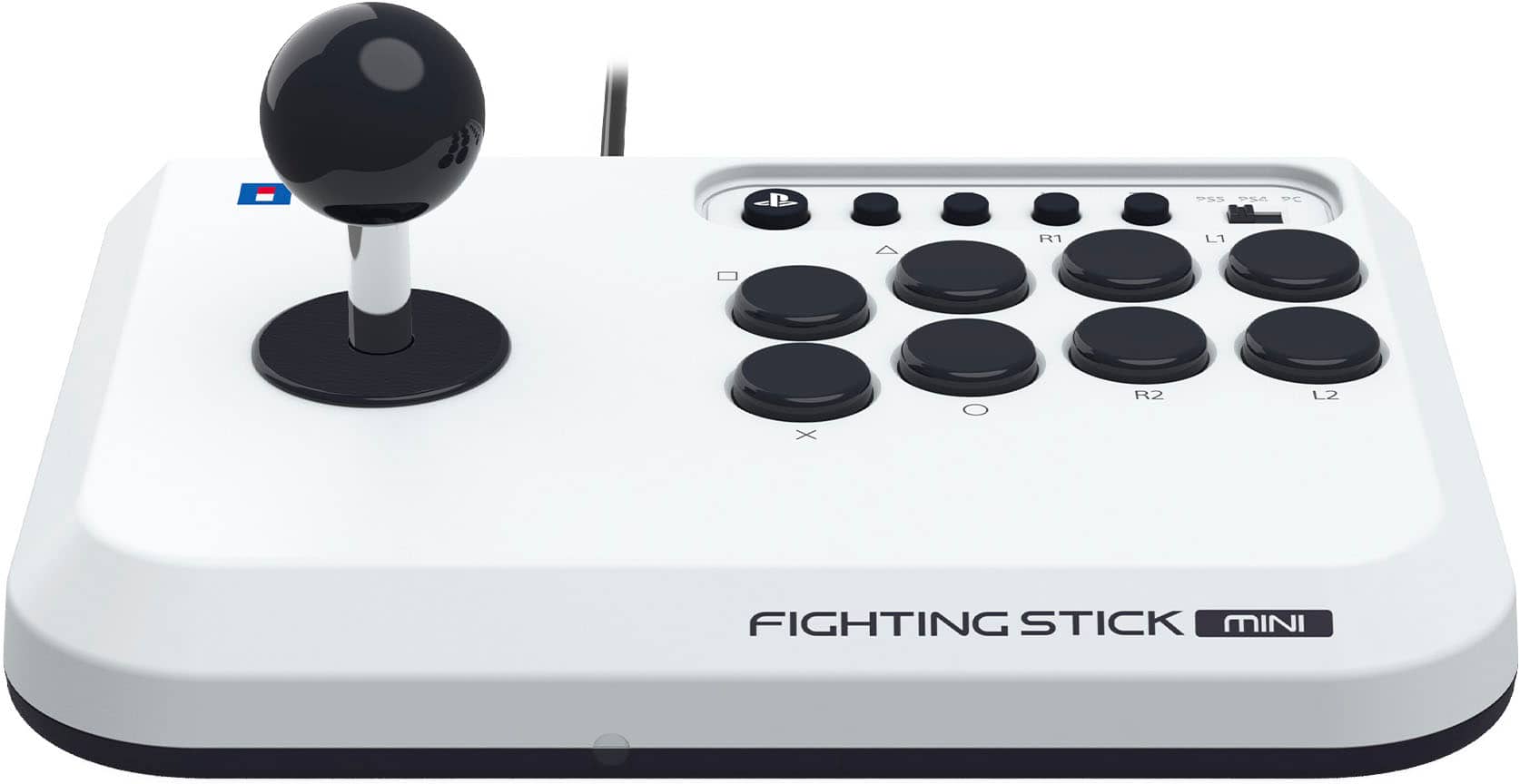 Front. Hori - HORI Fighting Stick Mini for PlayStation 5 - White.