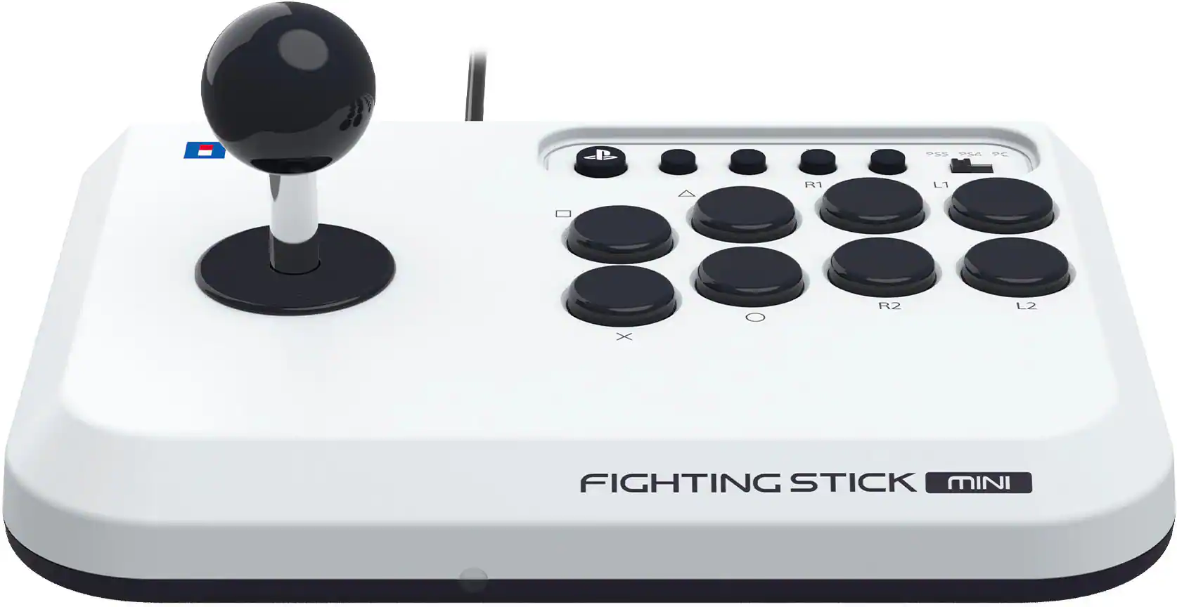 Front. Hori - HORI Fighting Stick Mini for PlayStation 5 - White.