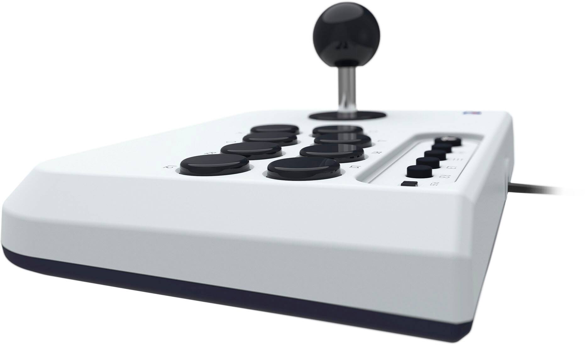 Left. Hori - HORI Fighting Stick Mini for PlayStation 5 - White.