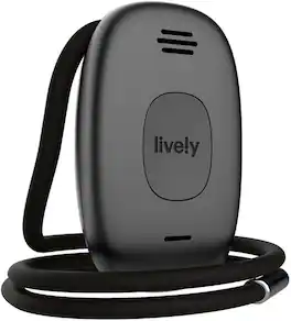 Lively® - Lively Mobile2 All-in-One Medical Alert - Black