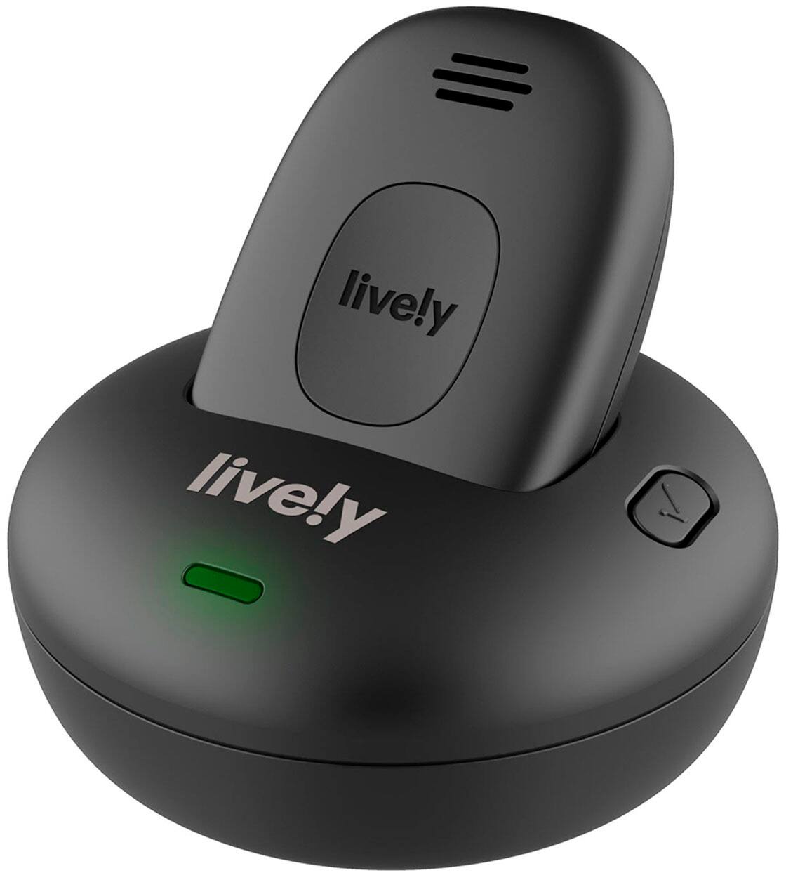 Alt View 12. Lively® - Lively Mobile2 All-in-One Medical Alert - Black.