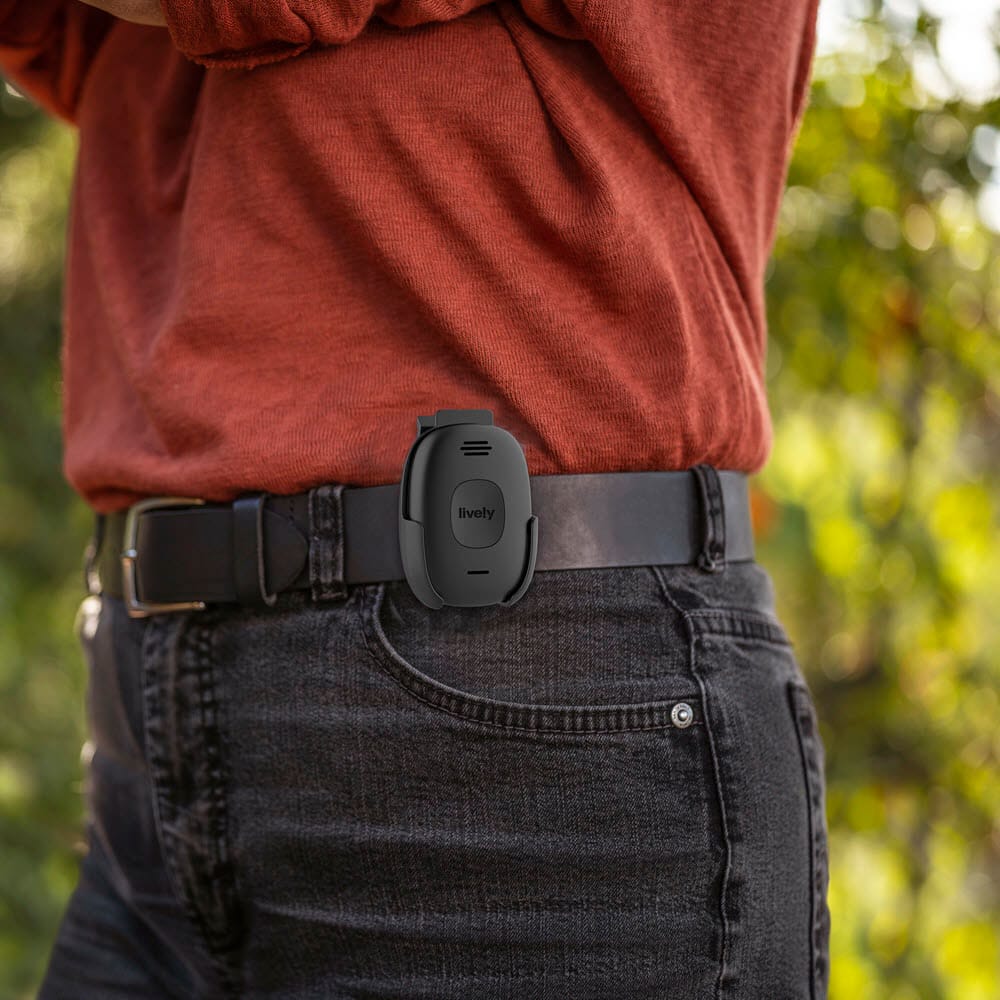 Alt View 16. Lively® - Lively Mobile2 All-in-One Medical Alert - Black.