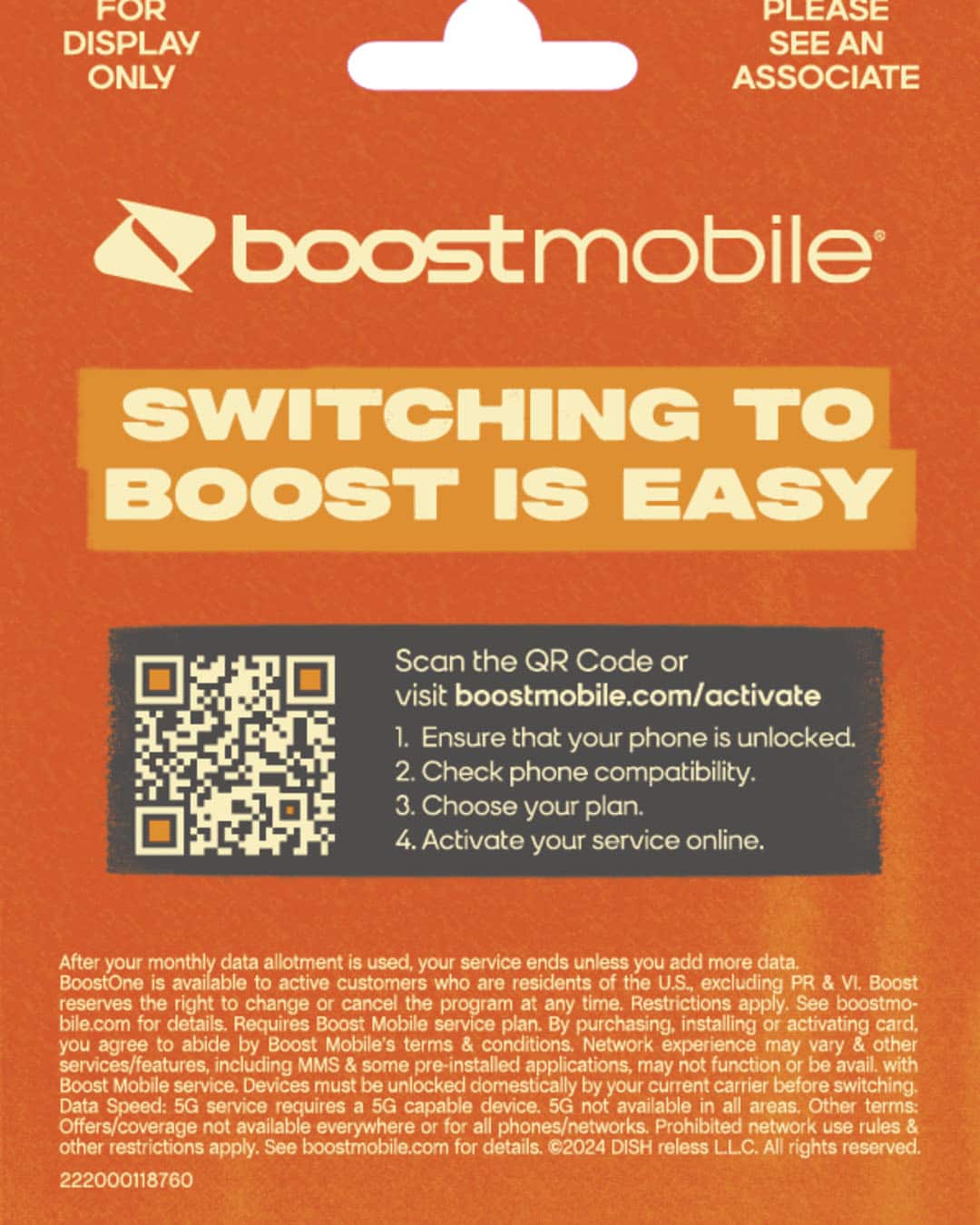 Left. Boost Mobile - Starter SIM Card Kit - Orange.