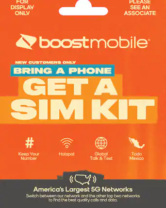 Front. Boost Mobile - Starter SIM Card Kit - Orange.