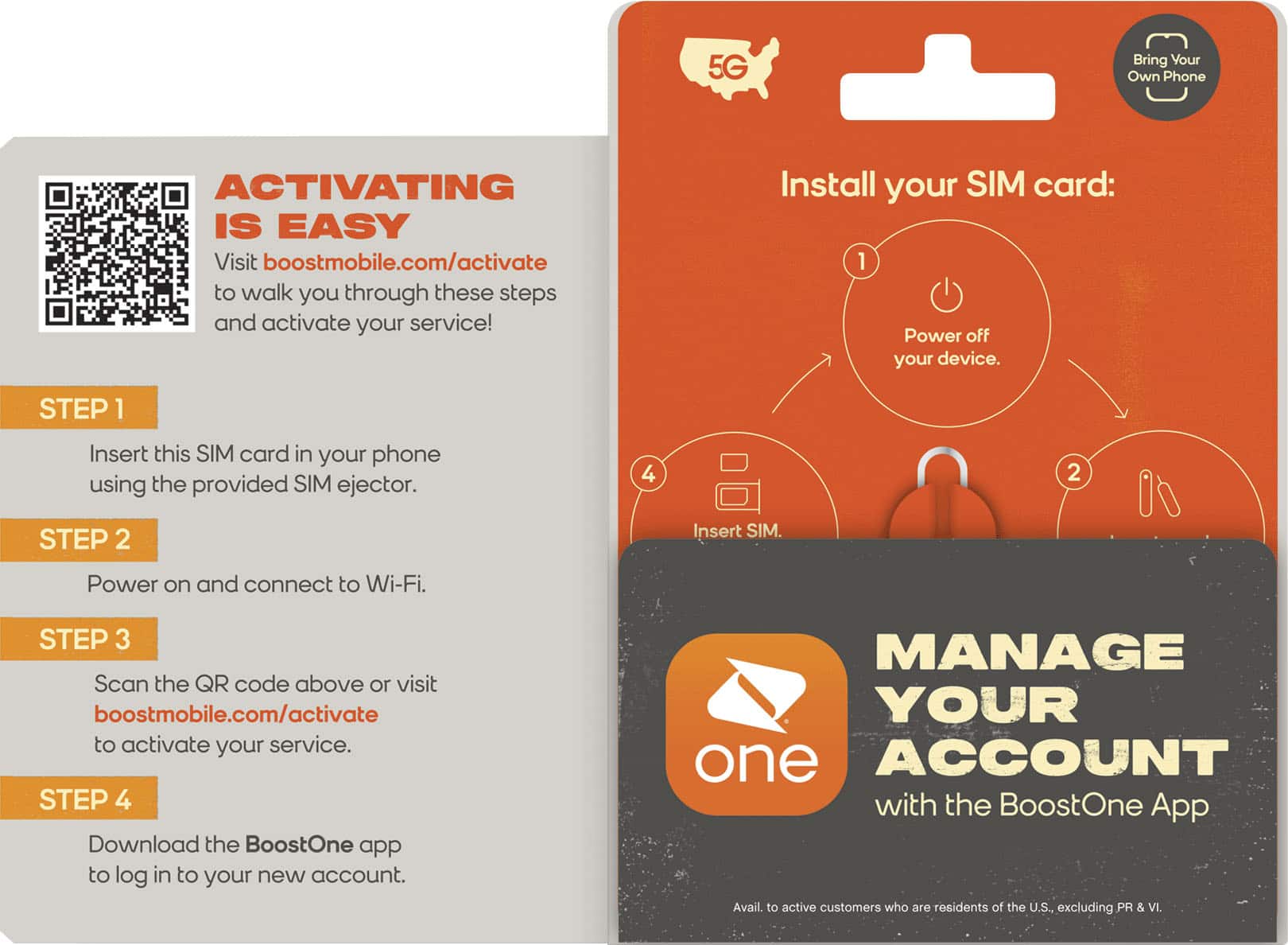 Angle View: Boost Mobile - 3 Months 3GB Plan SIM Card Kit - Orange