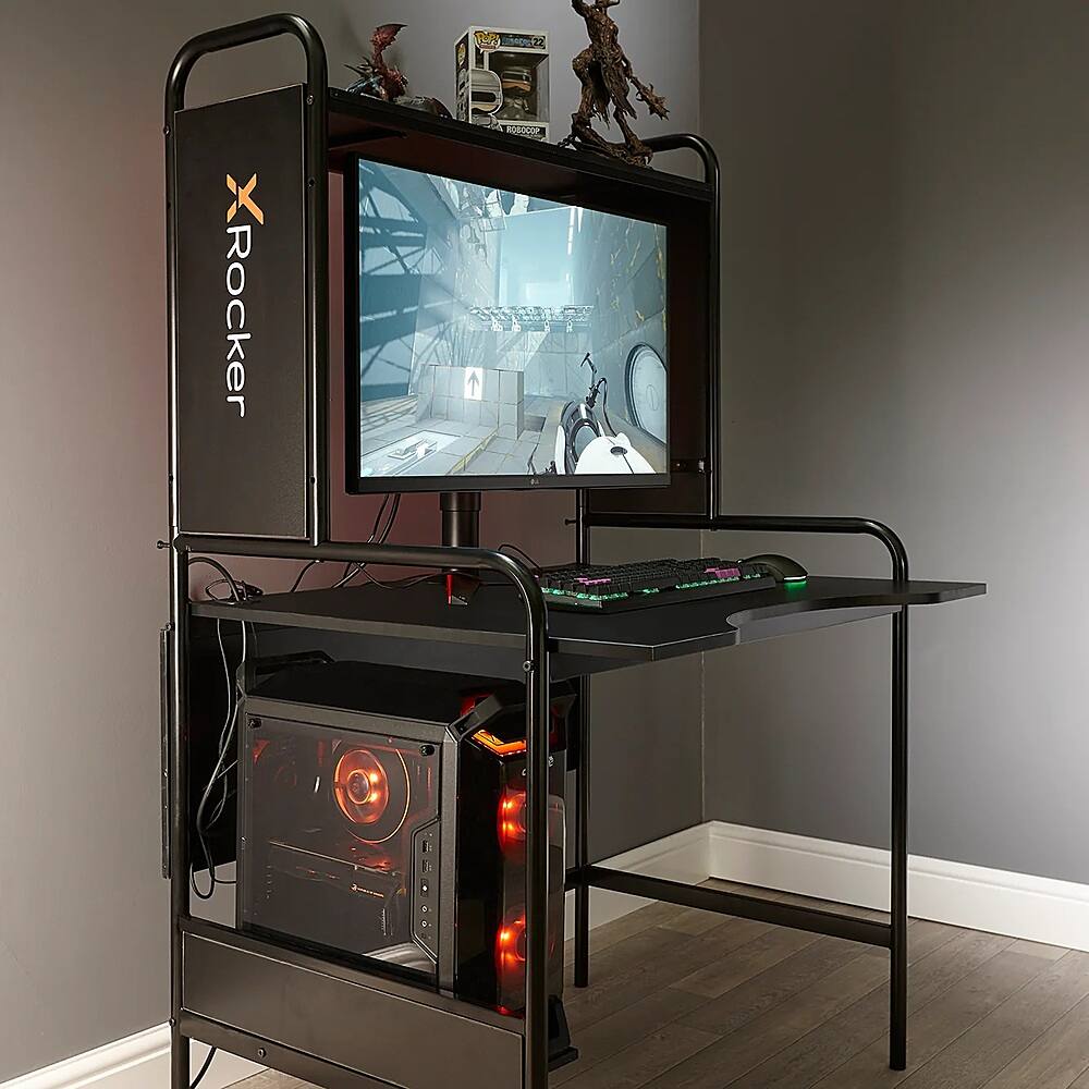 Best Buy X Rocker Icarus Steel Frame Gaming Desk with Cable Routing