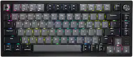 CORSAIR - K65 PLUS RGB 75% Wireless Mechanical Pre-Lubricated MLX Red Linear Switch Gaming Keyboard with Hot-Swappable Switches - Black/Gray