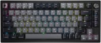 CORSAIR - K65 PLUS WIRELESS 75% RGB Mechanical Pre-Lubricated MLX Red Linear Switch Gaming Keyboard with Hot-Swappable Switches - Black/Gray - Front_Zoom