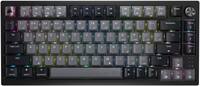 CORSAIR - K65 PLUS RGB 75% Wireless Mechanical Pre-Lubricated MLX Red Linear Switch Gaming Keyboard with Hot-Swappable Switches - Black/Gray - Front_Zoom
