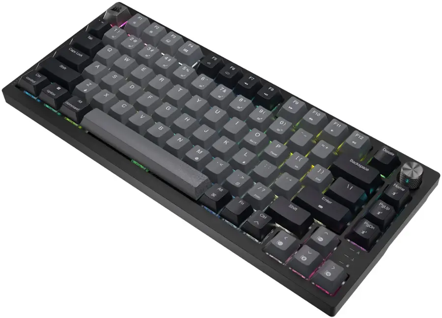 Alt View 11. CORSAIR - K65 PLUS WIRELESS 75% RGB Mechanical Pre-Lubricated MLX Red Linear Switch Gaming Keyboard with Hot-Swappable Switches - Black/Gray.