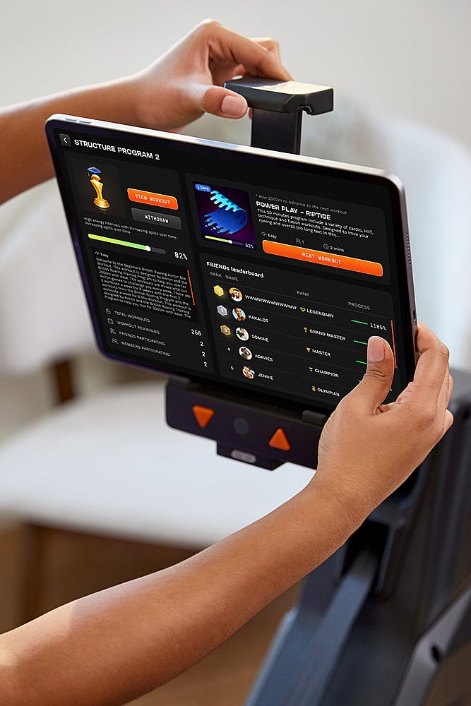 Angle. Aviron - Aviron StrongGo Rower - Black.