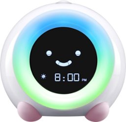 LittleHippo - MELLA All-in-One Alarm Clock with Sleep Trainer for Kids - BLUSH PINK - Front_Zoom