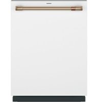 Café - Top Control Smart Built-In Stainless Steel Tub Dishwasher with 3rd Rack, UltraWash and 44 dBA - Matte White - Front_Zoom
