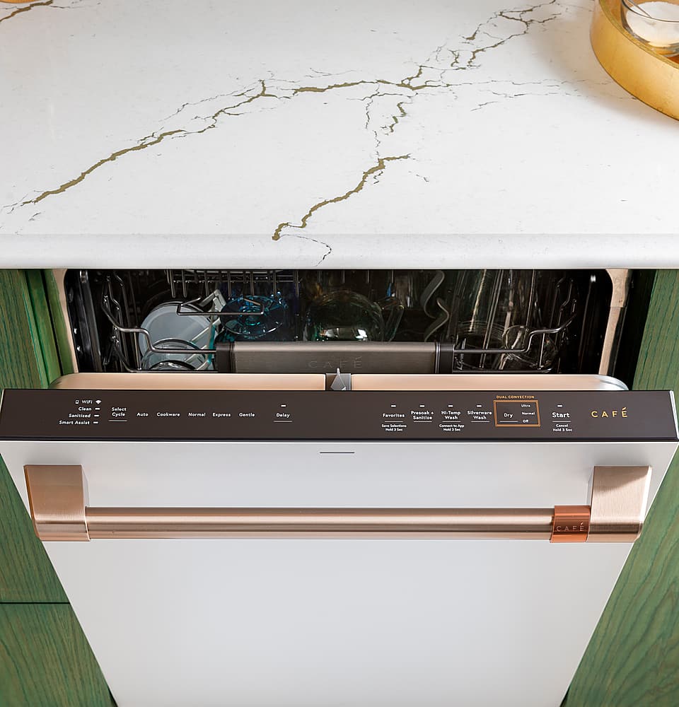 Alt View 20. Café - Top Control Smart Built-In Stainless Steel Tub Dishwasher with 3rd Rack, UltraWash and 44 dBA - Matte White.