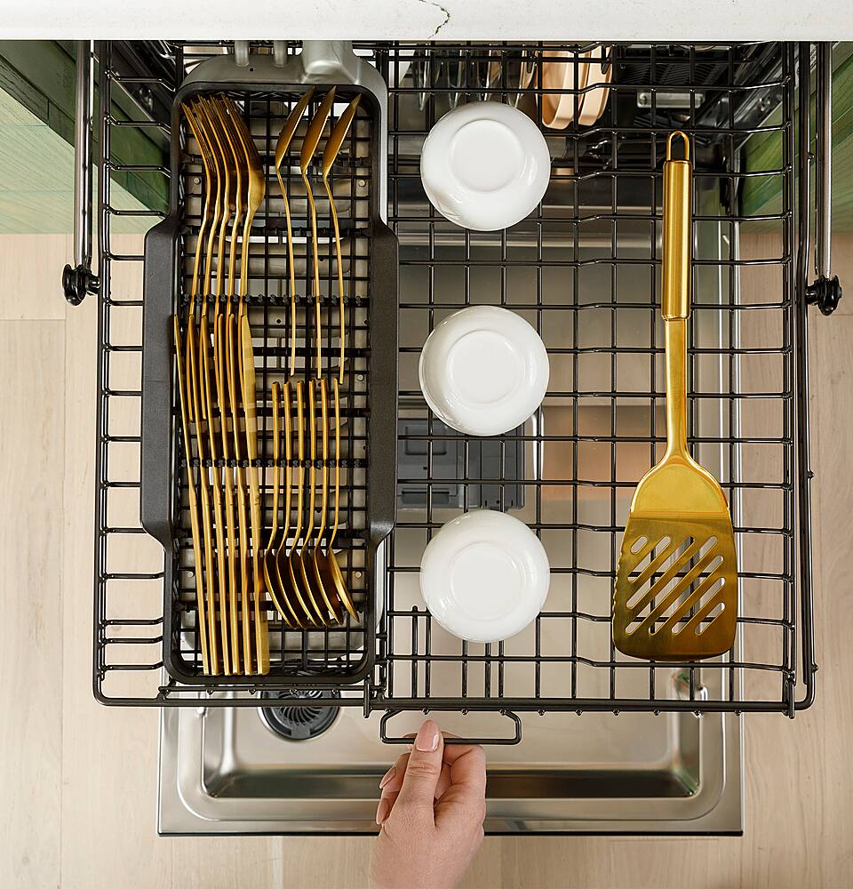 Alt View 16. Café - Top Control Smart Built-In Stainless Steel Tub Dishwasher with 3rd Rack, UltraWash and 44 dBA - Matte Black.