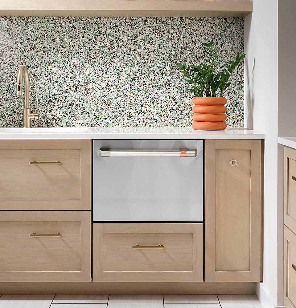 Alt View 11. Café - Energy Star Certified Smart Single Drawer Dishwasher with 6 Wash Cycles, Water Leak Sensor, and Knock to Pause Feature - Stainless Steel.