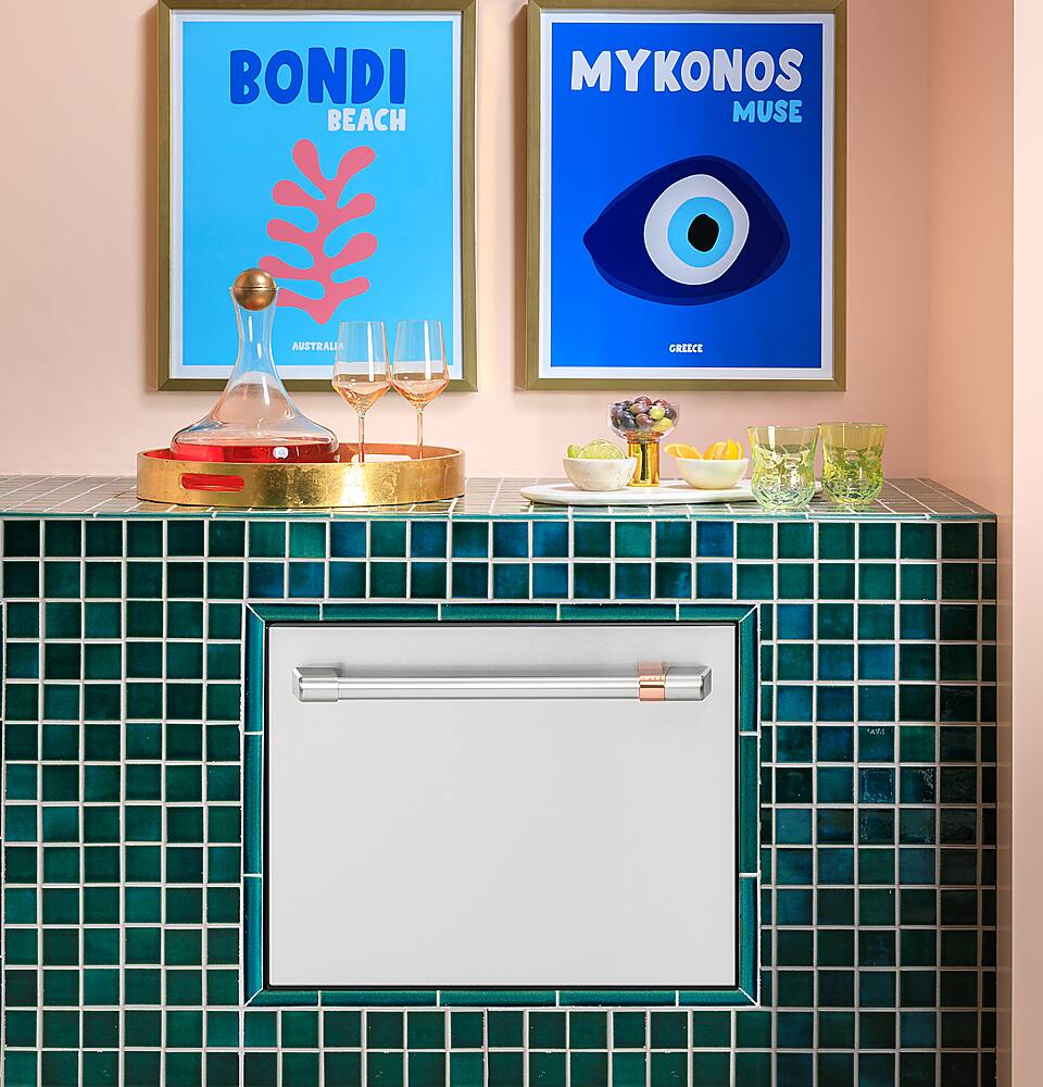 Alt View 26. Café - Energy Star Certified Smart Single Drawer Dishwasher with 6 Wash Cycles, Water Leak Sensor, and Knock to Pause Feature - Stainless Steel.