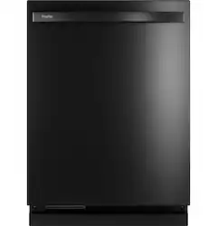 GE Profile - 24" Top Control Smart Built-In Stainless Steel Tub Dishwasher w/ 3rd Rack, Leak Defense w/ Active Flood Protect, 39 dBA - Black Stainless Steel - Front_Zoom