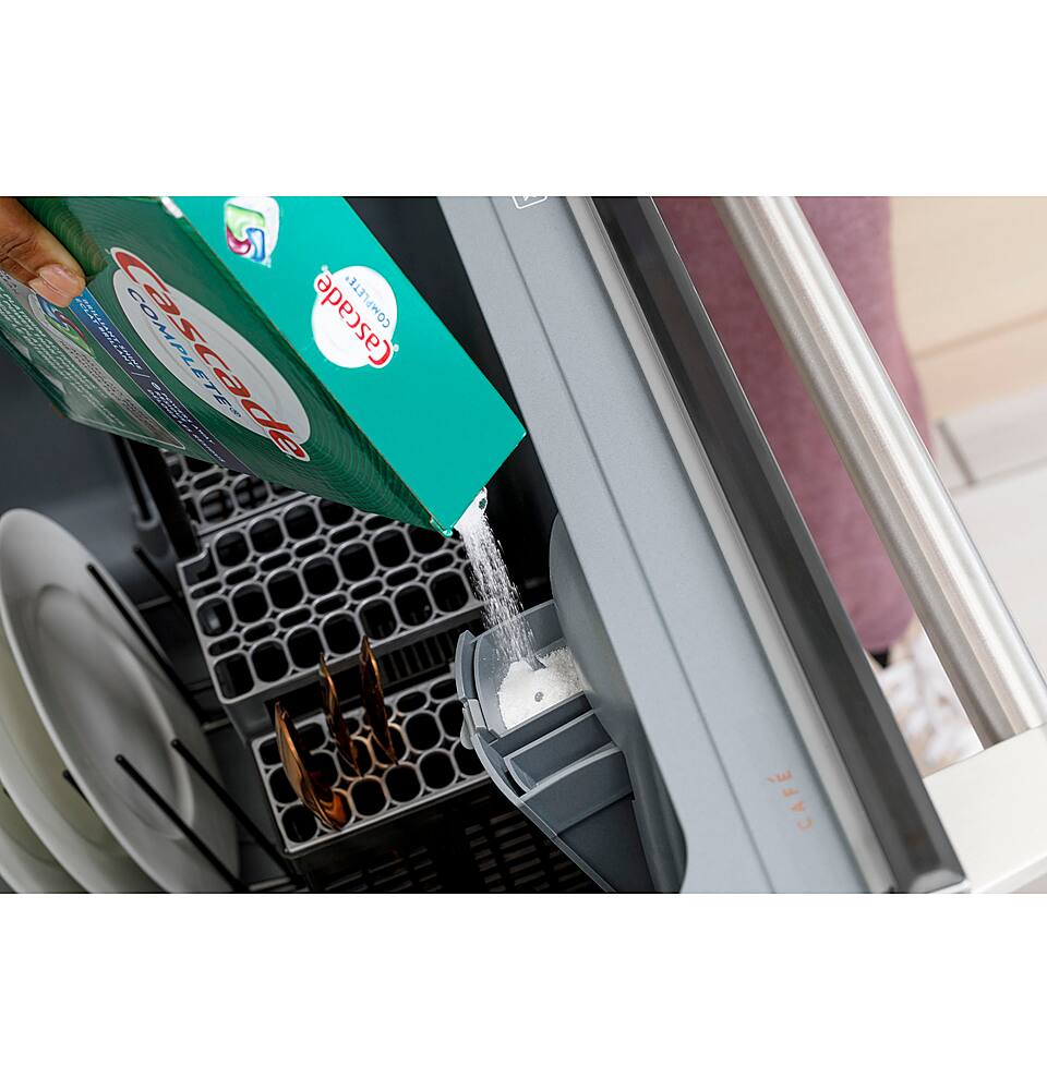 Alt View 18. Café - Energy Star Certified Smart Single Drawer Dishwasher with 6 Wash Cycles, Water Leak Sensor, and Knock to Pause Feature - Matte White.