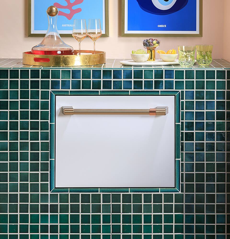 Alt View 28. Café - Energy Star Certified Smart Single Drawer Dishwasher with 6 Wash Cycles, Water Leak Sensor, and Knock to Pause Feature - Matte White.