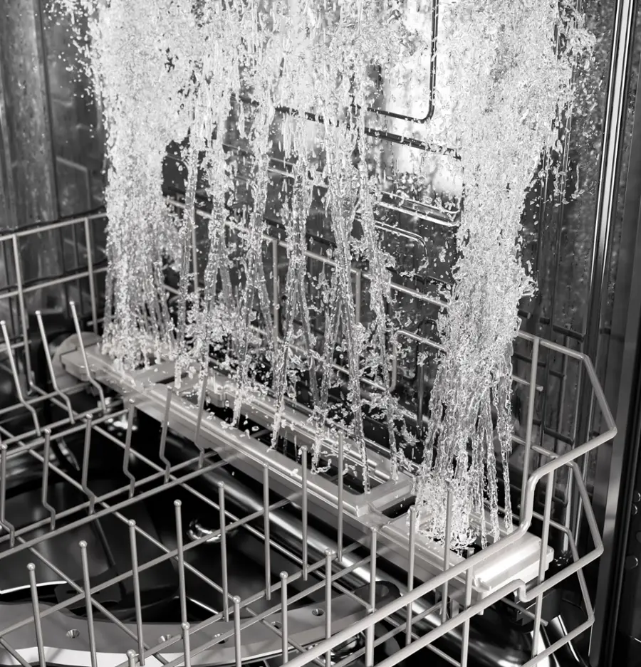 Alt View 18. GE Profile - Top Control Smart Built-In Stainless Steel Tub Dishwasher with 3rd Rack, Dedicated Jet Targeted Wash and 42 dBA - Stainless Steel.