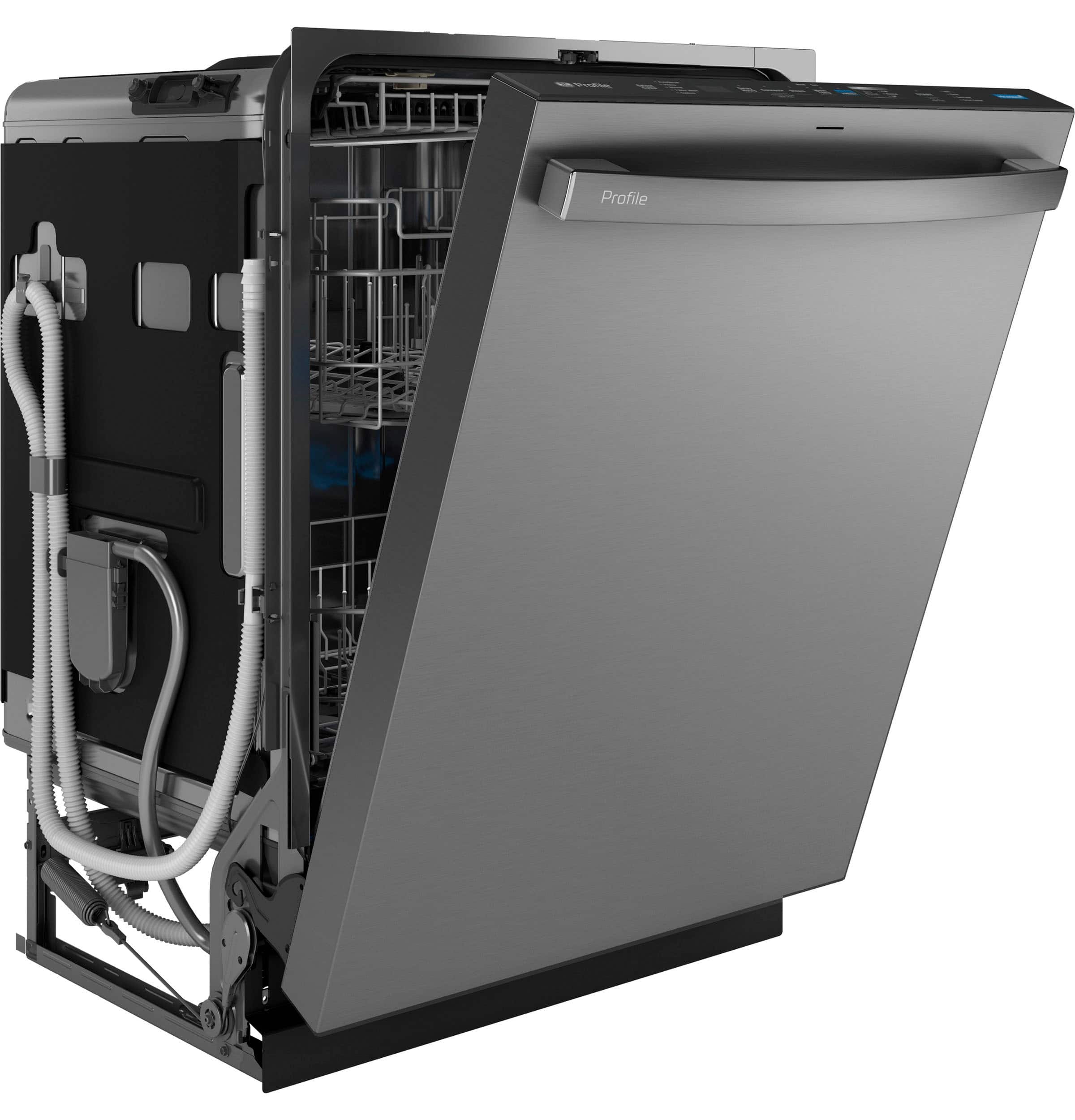 Alt View 25. GE Profile - Top Control Smart Built-In Stainless Steel Tub Dishwasher with 3rd Rack, Dedicated Jet Targeted Wash and 42 dBA - Stainless Steel.