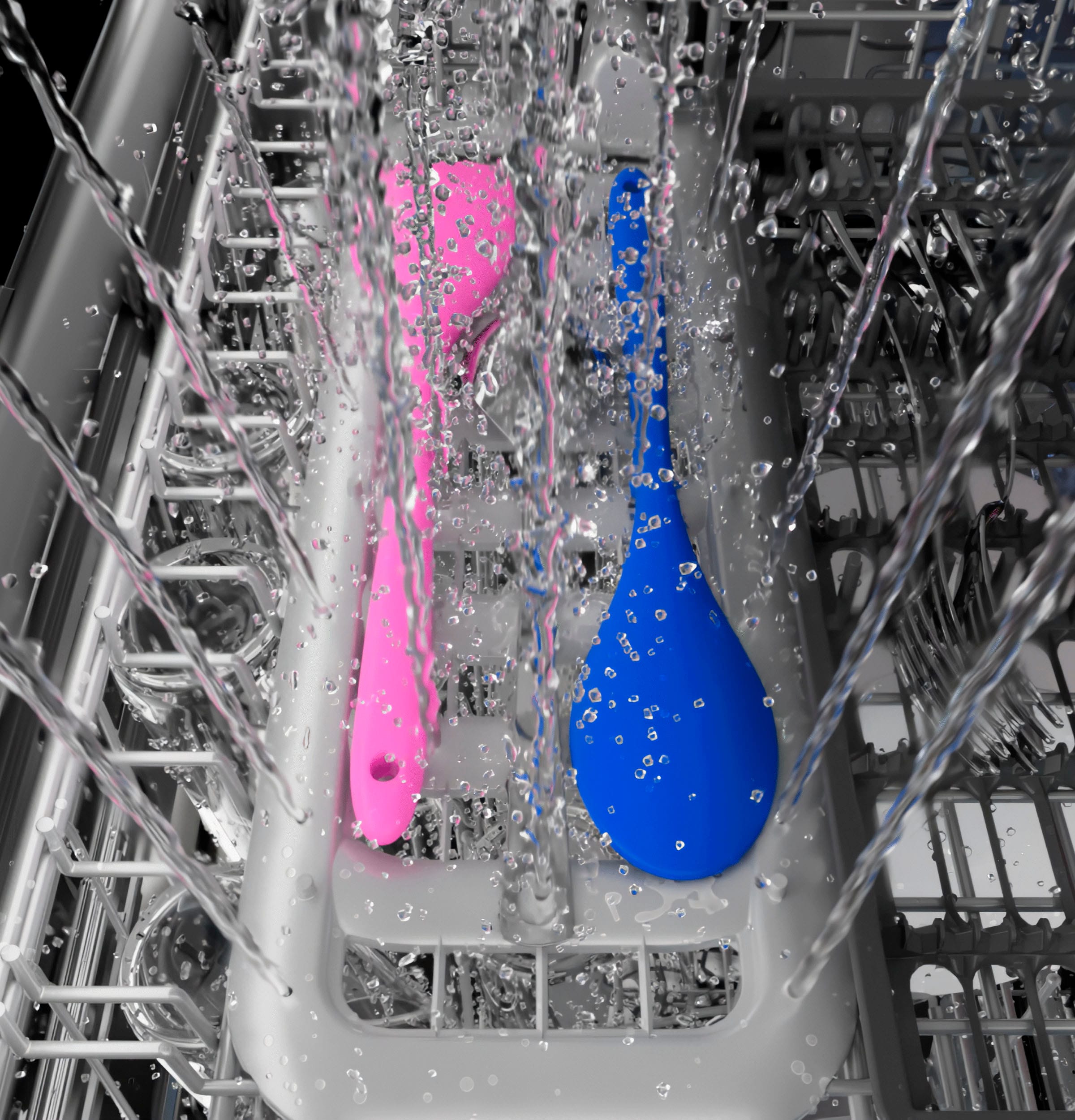 Alt View 27. GE Profile - Top Control Smart Built-In Stainless Steel Tub Dishwasher with 3rd Rack, Dedicated Jet Targeted Wash and 42 dBA - Stainless Steel.