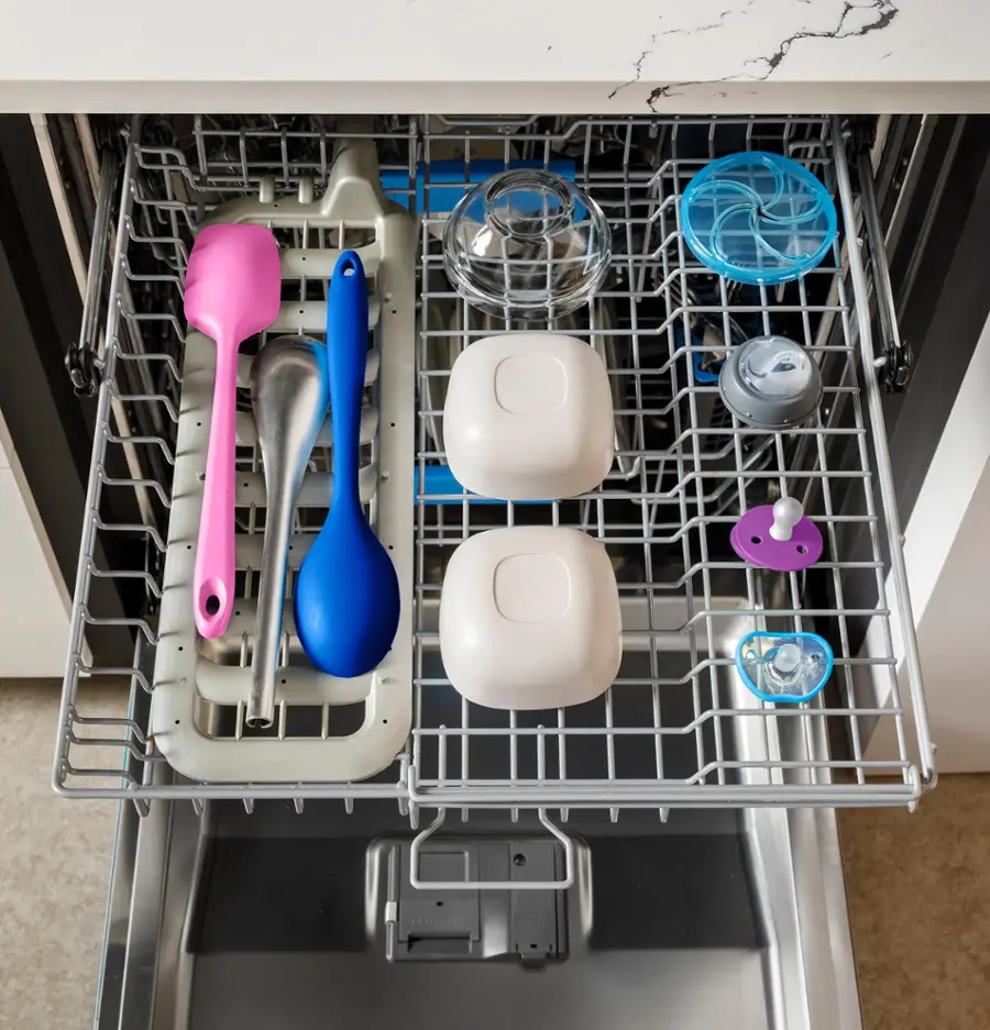 Alt View 29. GE Profile - Top Control Smart Built-In Stainless Steel Tub Dishwasher with 3rd Rack, Dedicated Jet Targeted Wash and 42 dBA - Stainless Steel.
