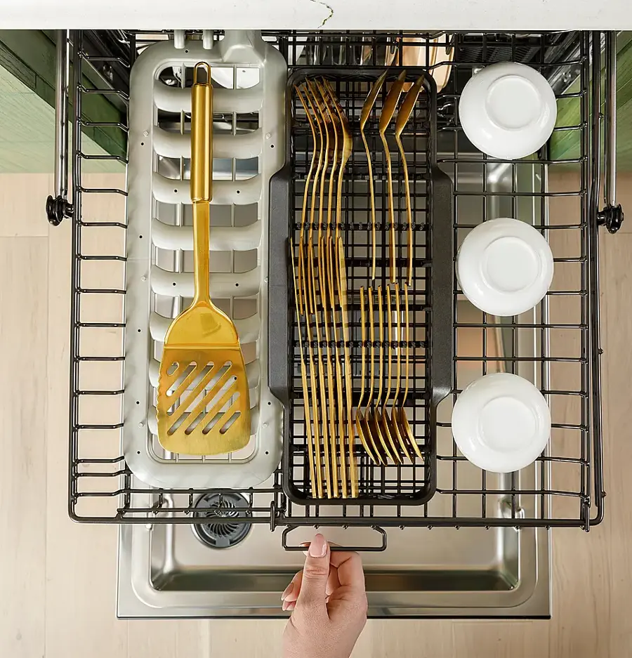 Alt View 29. Café - Top Control Smart Built-In Stainless Steel Tub Dishwasher with Luminous LED Lights and 39 dBA - Platinum Glass.