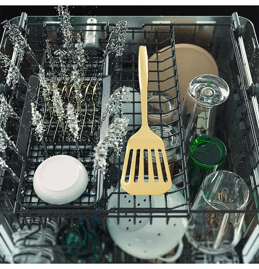 Alt View 31. Café - Top Control Smart Built-In Stainless Steel Tub Dishwasher with Luminous LED Lights and 39 dBA - Platinum Glass.