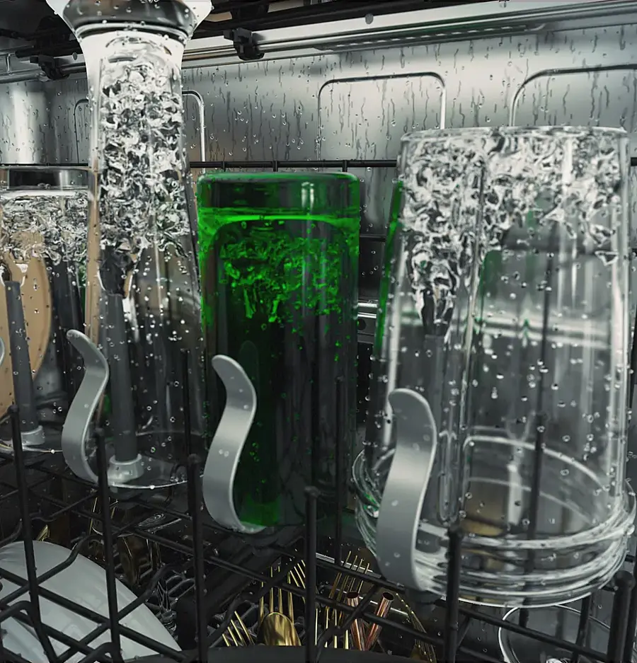 Alt View 34. Café - Top Control Smart Built-In Stainless Steel Tub Dishwasher with Luminous LED Lights and 39 dBA - Platinum Glass.