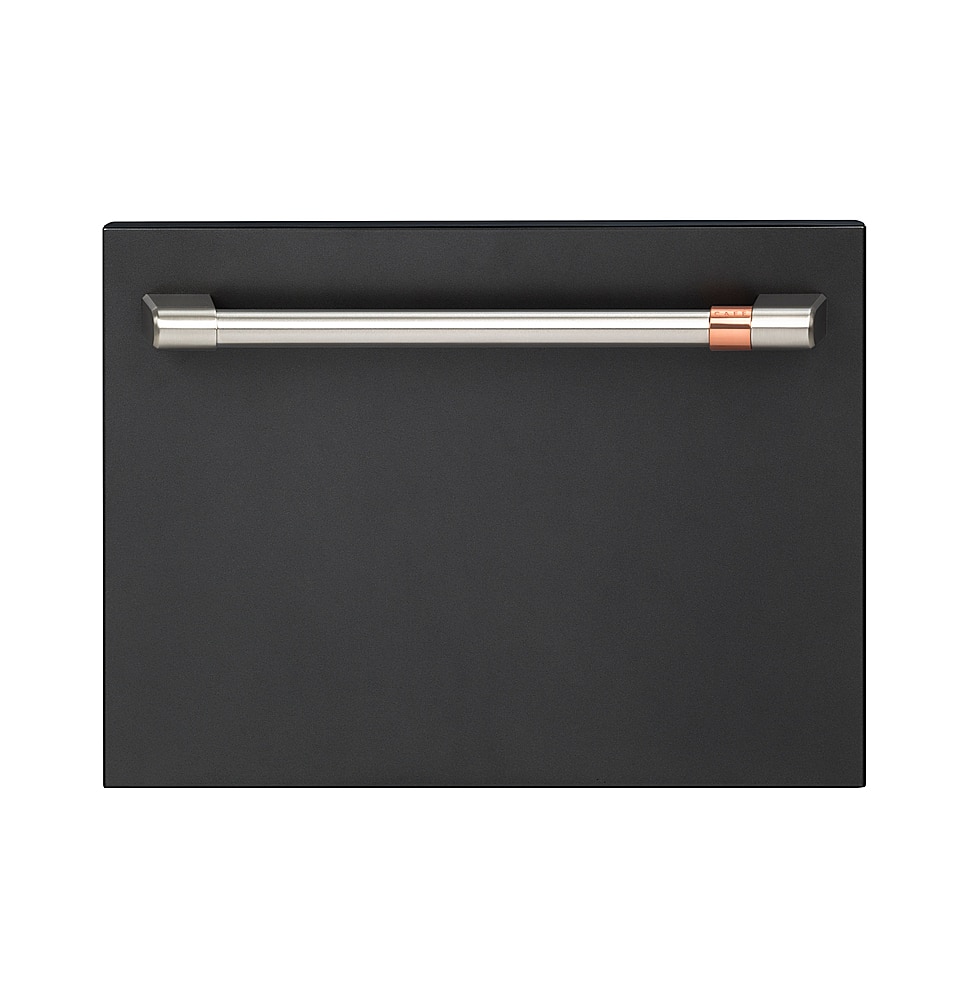 Front. Café - Energy Star Certified Smart Single Drawer Dishwasher with 6 Wash Cycles, Water Leak Sensor, and Knock to Pause Feature - Matte Black.