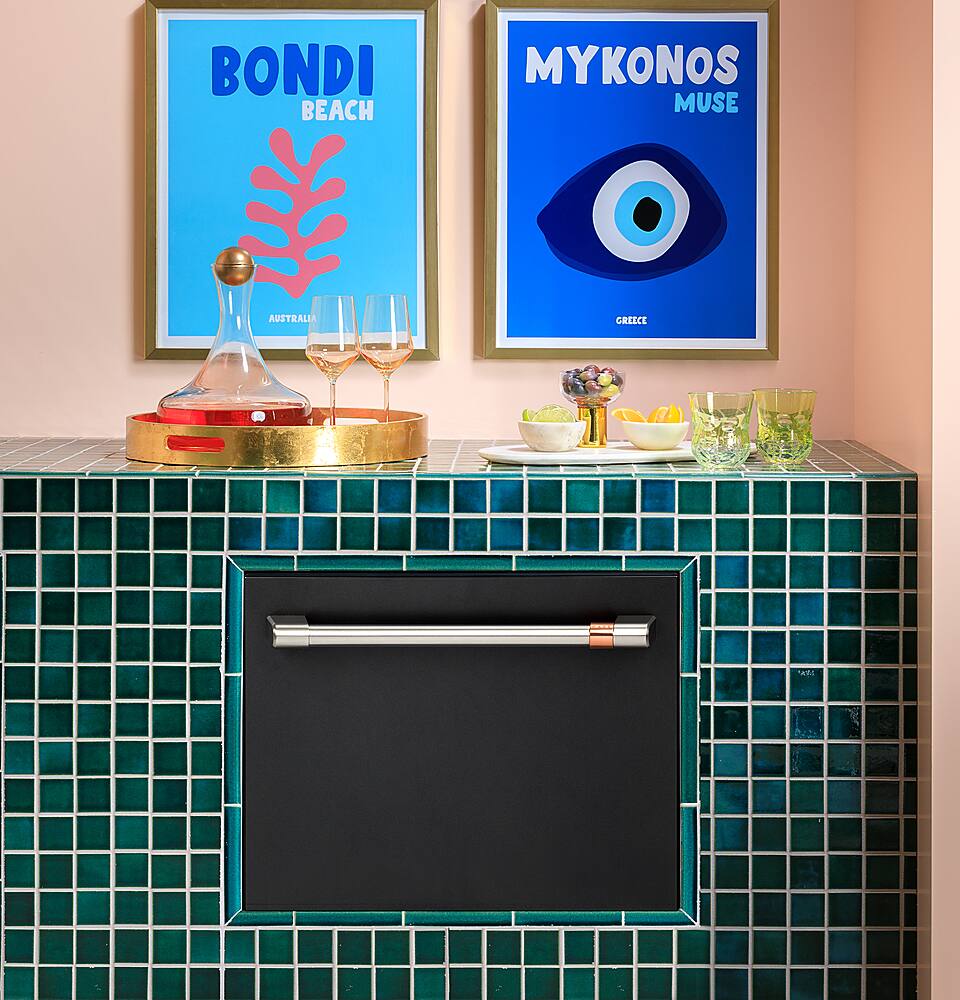 Alt View 25. Café - Energy Star Certified Smart Single Drawer Dishwasher with 6 Wash Cycles, Water Leak Sensor, and Knock to Pause Feature - Matte Black.