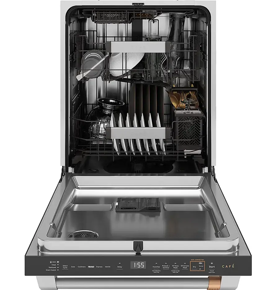 Alt View 13. Café - Top Control Smart Built-In Stainless Steel Tub Dishwasher with 3rd Rack, LED Lighting and 39 dBA - Stainless Steel.