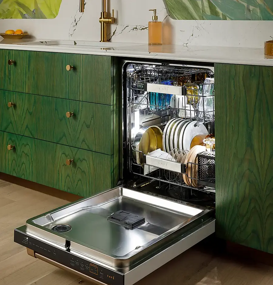 Alt View 23. Café - Top Control Smart Built-In Stainless Steel Tub Dishwasher with 3rd Rack, LED Lighting and 39 dBA - Stainless Steel.
