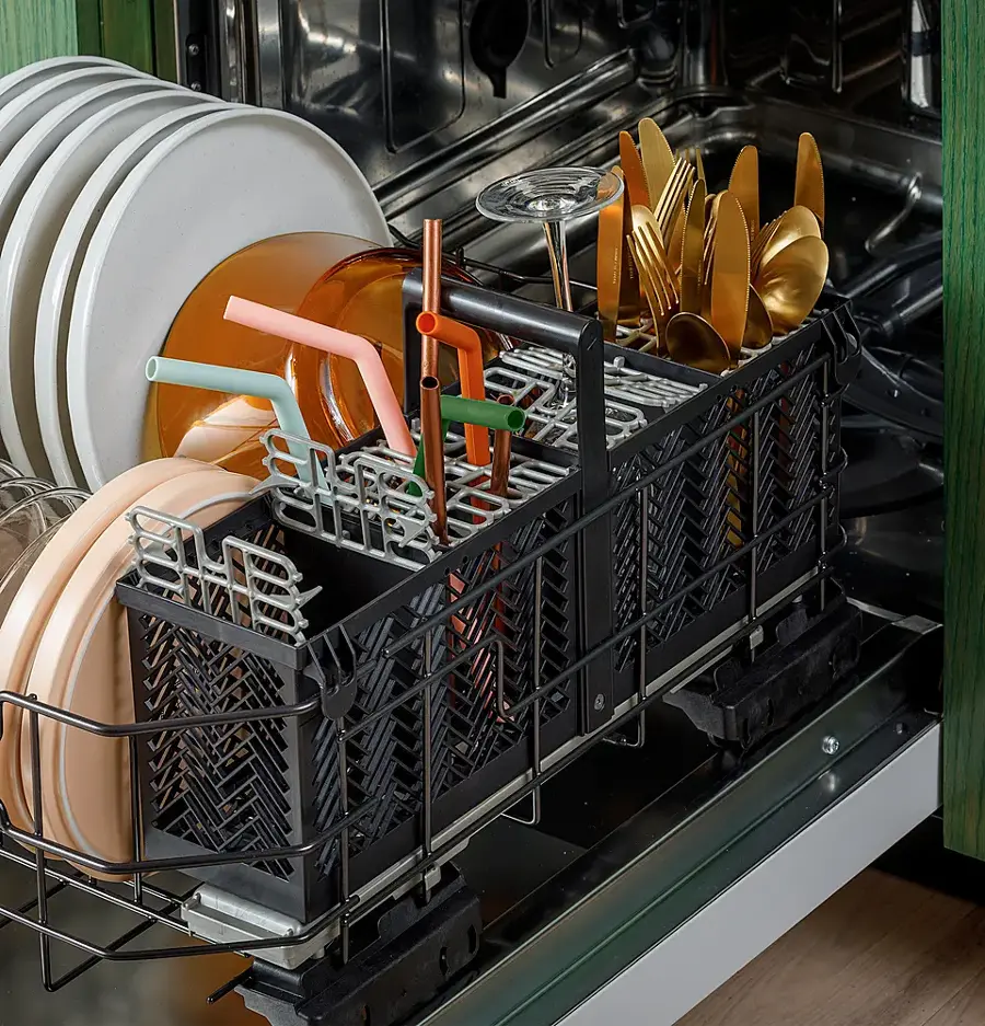 Alt View 28. Café - Top Control Smart Built-In Stainless Steel Tub Dishwasher with 3rd Rack, LED Lighting and 39 dBA - Stainless Steel.