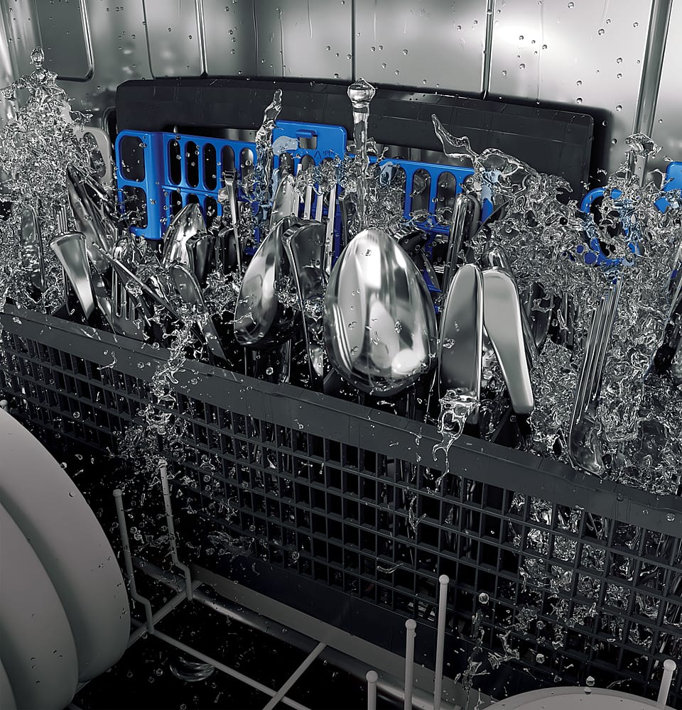 Alt View 15. GE Profile - Top Control Smart Built-In Stainless Steel Tub Dishwasher with 3rd Rack, Dedicated Jet Targeted Wash and 42 dBA - Black Stainless Steel.