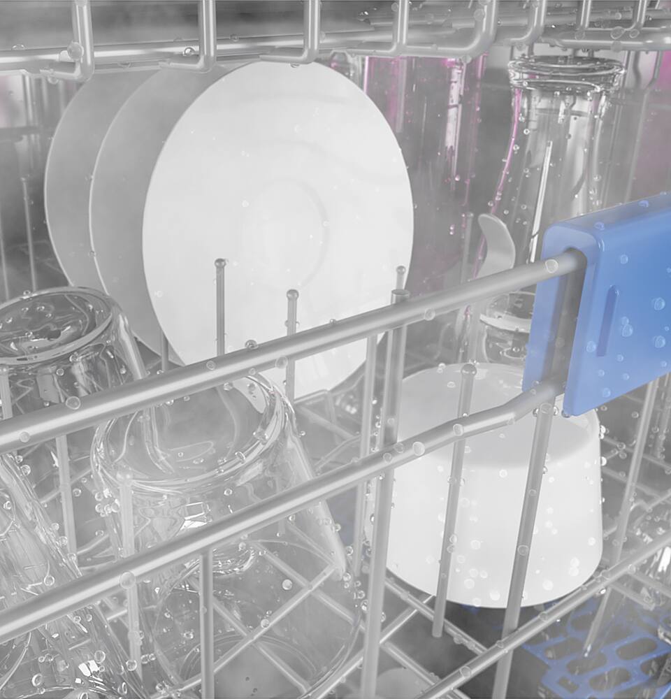 Alt View 30. GE Profile - Top Control Smart Built-In Stainless Steel Tub Dishwasher with 3rd Rack, Dedicated Jet Targeted Wash and 42 dBA - Black Stainless Steel.