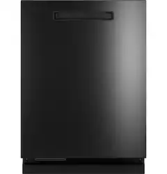 GE Profile - 24" Top Control Smart Built-In Stainless Steel Tub Dishwasher with 3rd Rack, Microban Protection and 42 dBA - Black Stainless Steel - Front_Zoom