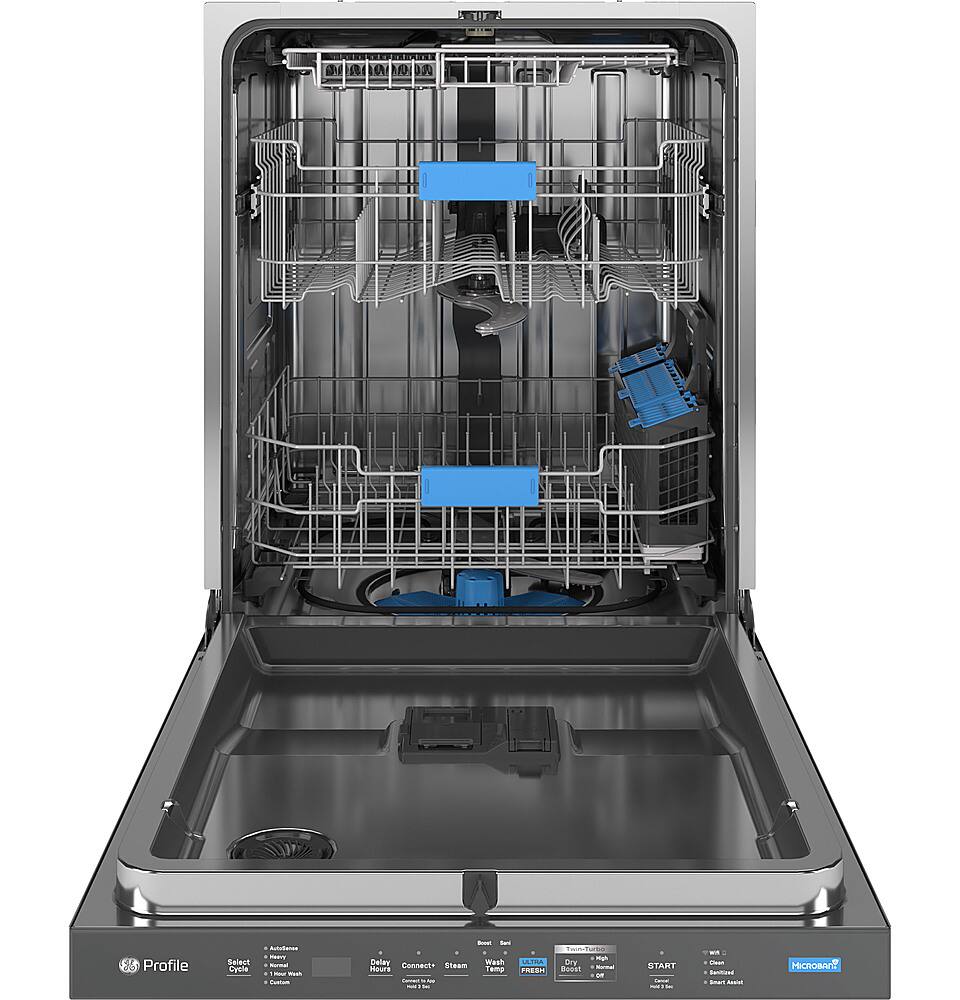 Alt View 11. GE Profile - Top Control Smart Built-In Stainless Steel Tub Dishwasher with 3rd Rack, UltraFresh System and 42 dBA - Black Stainless.