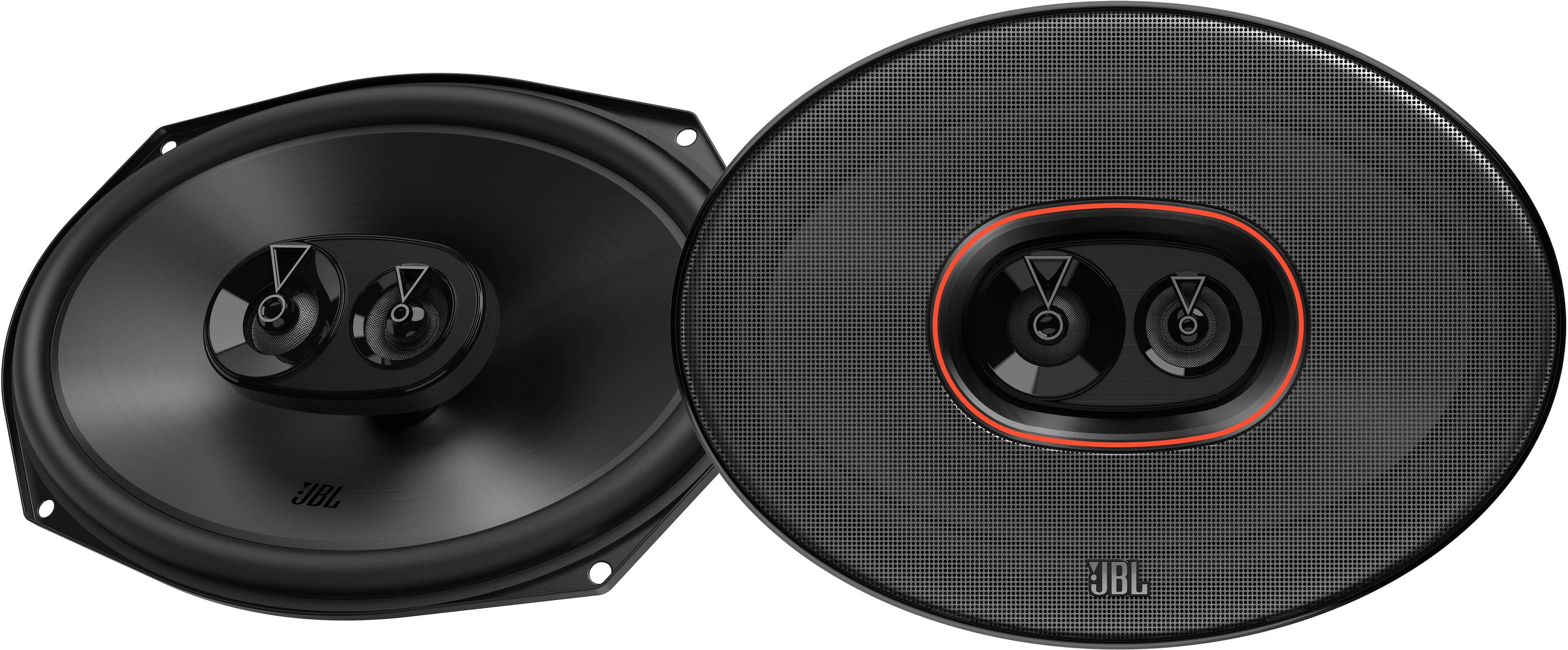 Left. JBL - Club 6” x 9” 3-way Car Speakers with Polypropylene Cones (Pair) - Black.
