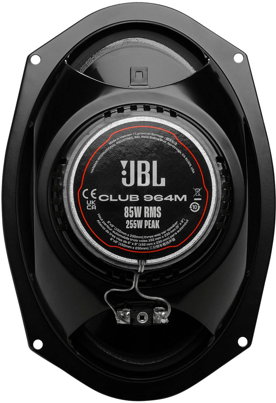 Alt View 14. JBL - Club 6” x 9” 3-way Car Speakers with Polypropylene Cones (Pair) - Black.