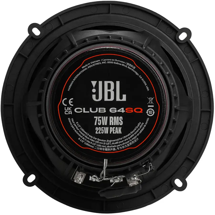 Alt View 14. JBL - Club 6-1/2” 2-Way Premium Car Speakers with Carbon Fiber Cones (Pair) - Black.
