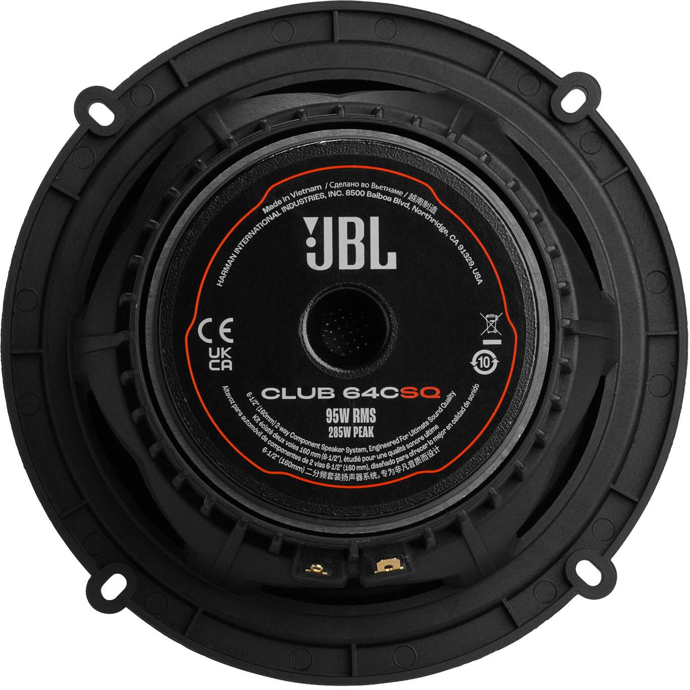 Alt View 14. JBL - Club 6-1/2” Component Premium Car Speakers with Carbon Fiber Cones (Pair) - Black.
