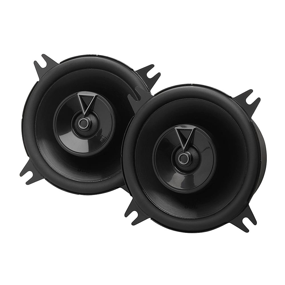 Front. JBL - 4” Two-way car audio speaker no grill - Black.
