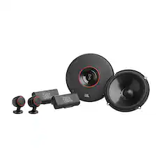 Front. JBL - 6-1/2” Component Car Speakers with Polypropylene Cones with Tweeter Pod (Pair) - Black.