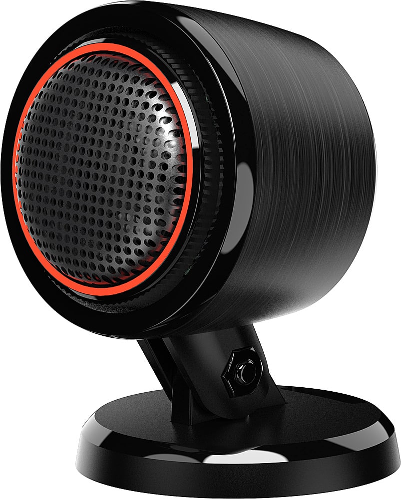 Left. JBL - 6-1/2” Component Car Speakers with Polypropylene Cones with Tweeter Pod (Pair) - Black.